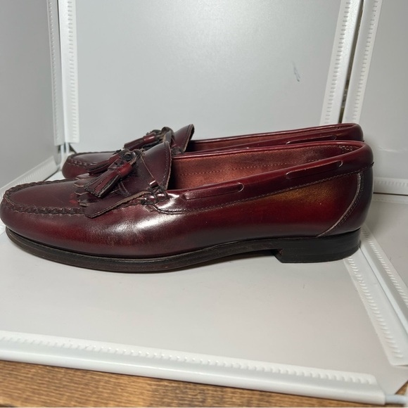 Nordstrom Burgundy Kiltie Tassel Loafers USA Mens 8 1/2 D 527109 - Picture 4 of 11